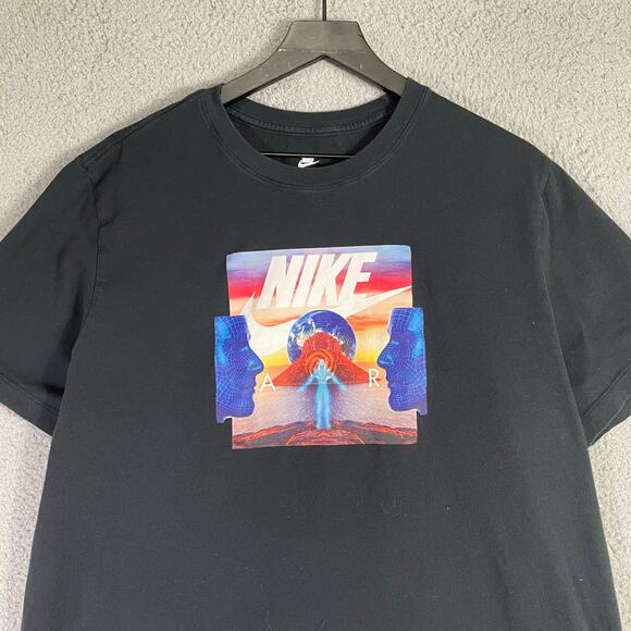 Nike‎ Air Graphic Tee Multicolor Head Print Black Cotton Short Sleeve T-Shirt XL - Picture 5 of 7